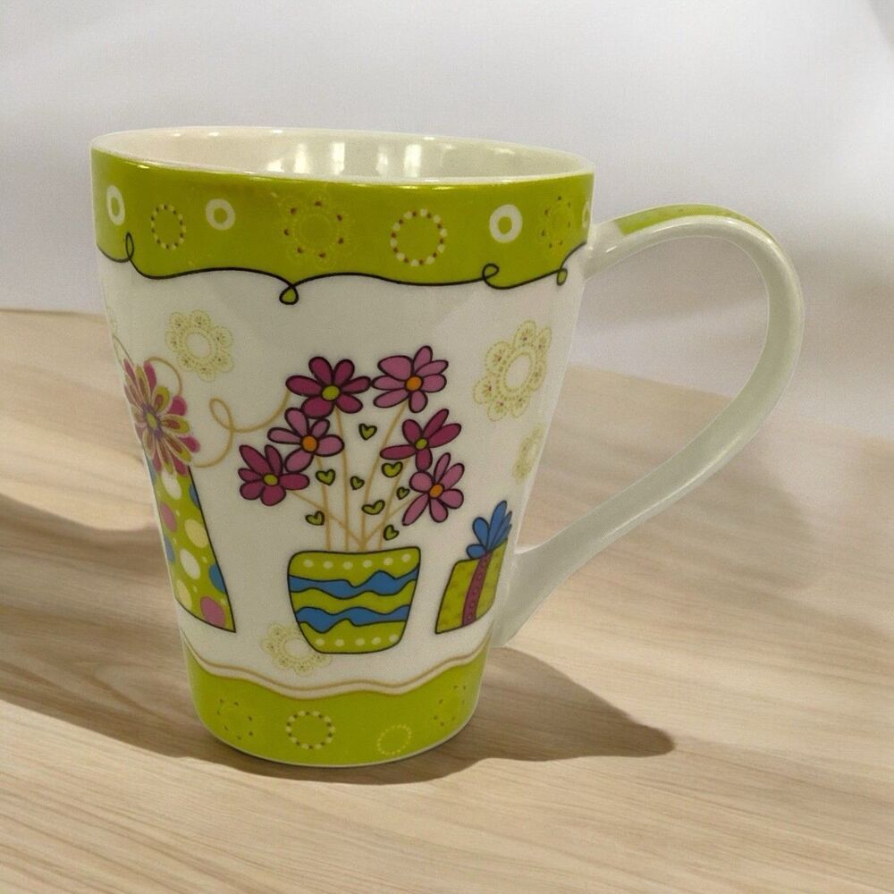 Burton & Burton Coffee Mug Flower Retro Style Floral Tea Cup